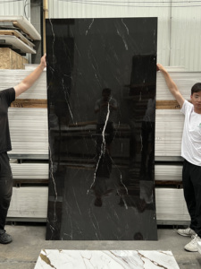 Dalle de marbre PVC de 3mm d'épaisseur Panneau UV pour la décoration murale du salon Services de découpe et de moulage personnalisés disponibles - Product Image 3