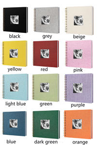 Album <span class=keywords><strong>photo</strong></span> de scrapbooking 8/10/12 pouces, couverture en lin, reliure rigide, pages blanches en kraft, <span class=keywords><strong>livre</strong></span> de souvenirs <span class=keywords><strong>pour</strong></span> voyage, mariage, <span class=keywords><strong>livre</strong></span> d'or - Product Image 2