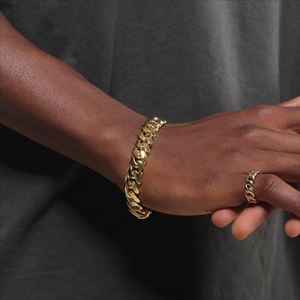 Bracciale Cubano da <span class=keywords><strong>Uomo</strong></span> Placcato Oro 14k 18k per Uso Quotidiano, 8-22mm, in Ottone <span class=keywords><strong>e</strong></span> Zirconi, Catena Miami Cuban Link, Gioielleria Fine - Product Image 3