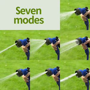 Manguera de Jardín Extensible Multifuncional Jade Hill G-6874 de TPE con Boquilla de 7 Funciones para Lavado de Autos y Jardinería, Antiabrasión - Product Image 2