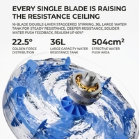 Rameur pliable en acier inoxydable pour usage domestique, à double résistance magnétique et aquatique, équipement de fitness intelligent et durable