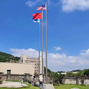 10-метровый уличный ветроустойчивый антикоррозийный огромный оцинкованный флагшток с дистанционным управлением для наружной установки - Product Image 2