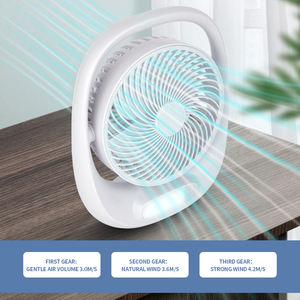 Vente en gros d'un nouveau design mini ventilateurs <span class=keywords><strong>de</strong></span> <span class=keywords><strong>table</strong></span> rechargeables portables réglables électriques <span class=keywords><strong>à</strong></span> batterie rotative avec veilleuse - Product Image 4