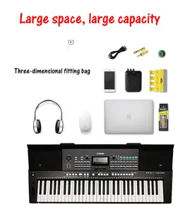 Impermeável 600d nylon oxford preto grande acolchoado, teclado piano, bolsa transportadora, instrumento musical, gig saco