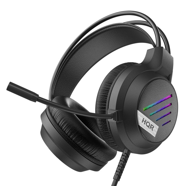 Custom PC Three-color Static Light Black Gaming Headset Wired RGB Headphones Microphone ENC Noise Cancelling IPX5 Waterproof