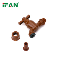 Accessoires de tuyaux en PVC IFAN Matériaux de plomberie Robinet de robinet à sens unique en PVC avec buse marron