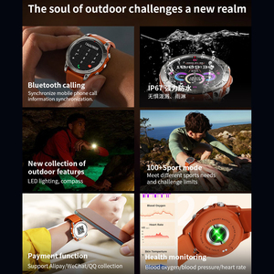 New Design 430Mah Smart <strong>Watch</strong> <strong>with</strong> BT Call Flashlight <strong>Compass</strong> 1.39 Inch Screen IP67 Waterproof Fitness Tracker for Men Women - Product Image 6