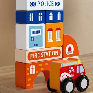 Ensemble de construction magnétique en bois écologique à l'échelle 1:5 pour train, blocs de construction éducatifs pour enfants de maternelle - Product Image 5