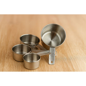 Juego de 8 Tazas y Cucharas Medidoras de Acero Inoxidable de Primera Calidad con Marcas Grabadas - Product Image 3