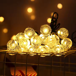 Boule de cristal solaire étanche pour l'extérieur de 7.5m, 8 modes d'éclairage, décoration de vacances, 50 LED, guirlandes lumineuses solaires - Product Image 5