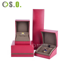Imitation PU Leather Surprise Ring <b>Box</b> <b>Earring</b> Boxes and Packaging Customized Logo Service Elegant Wedding Gifts - Product Image 3