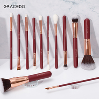 Fournisseur de maquillage, échantillon gratuit, 7, 10, 15 pièces, pinceaux synthétiques vegan professionnels, étiquette privée personnalisée, pinceau éventail, pinceau à raser, pinceaux