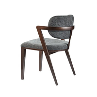 Chaise de salle à manger en bois de noyer vintage de haute qualité JP avec dossier et accoudoirs, chaise de banquet, chaise de mariage