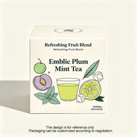 Mélange de Thé aux Herbes Naturelles et aux Fruits Séchés avec Olive, Prune Conservée, Feuilles de Menthe et Tranches de Citron – Emballage en Vrac Rafraîchissant