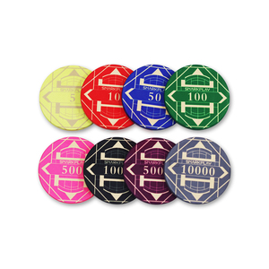 Jetons de poker en céramique EPT personnalisés professionnels européens pour clubs de jeu, marque MIRACLE MG-PC19, faits à la main, lisses et fixes - Product Image 2