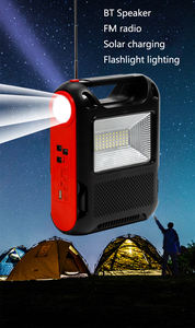 LED 라이트 USB 및 TF 카드 기능 5W 태양열 충전기 DC 전원 기능이있는 다기능 야외 캠핑 블루투스 스피커 - Product Image 4