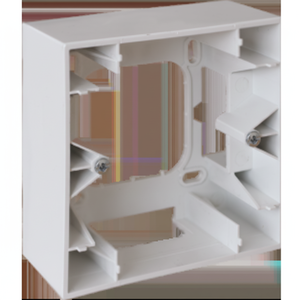 Marco de montaje en superficie de 1 salida blanco para electrónica y cajas de instrumentos Diseño CUADRADO - Product Image 1