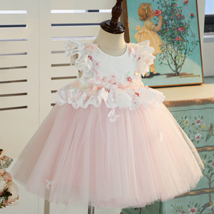 <span class=keywords><strong>Abbigliamento</strong></span> <span class=keywords><strong>elegante</strong></span> per bambini Vestidos Para Nias bambina in pizzo Tulle abito da principessa fata applicazioni Delicate abiti da ragazza fiore - Product Image 3