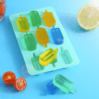 Moule à glaçons en silicone Kingwise 9 cavités en forme de bâtonnet de glace, facile à démouler, pour desserts glacés DIY
