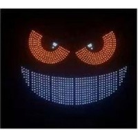 Lampe à LED Devil's Eye, écran souple universel pour voiture, écran LED RGB flexible, matrice d'écran gauche + droite, visage souriant