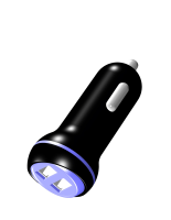 Produk baru 12W model pribadi dual usb a ports pengisi daya Mobil PC ABS pengisi daya telepon Teknologi penjualan terbaik
