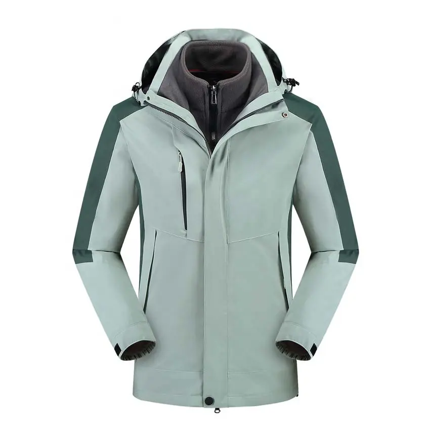 Usine OEM veste softshell de haute qualité veste d'extérieur personnalisée 3 à 1 veste thermique double
