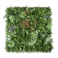 Décoration murale de plantes vertes artificielles en soie plastique, haies de buis artificielles tropicales d'intérieur pour mariage à domicile