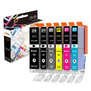 Topjet PGI270 Premium Compatible Color Inkjet Ink Cartridge PGI 270 CLI271 CLI 271 270XL 271XL For Canon PIXMA TS6020 Printer
