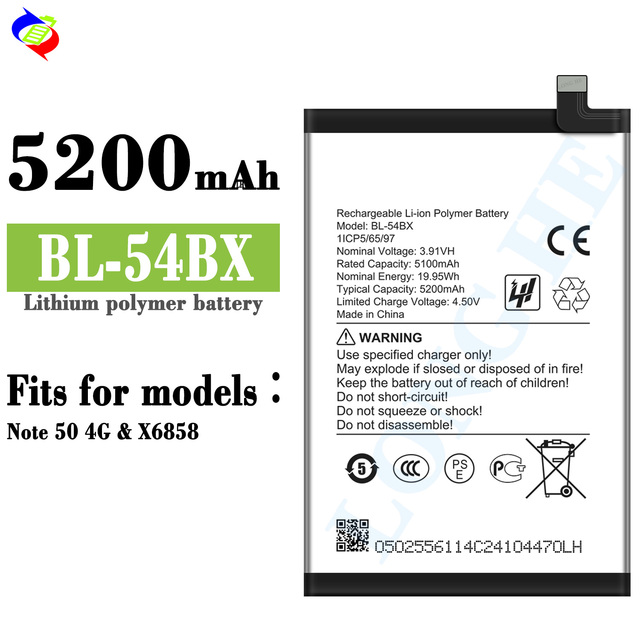 Factory Direct Sales of 5200mAh BL-54BX Mobile Phone Battery for Infinix Note 50 4G/X6858