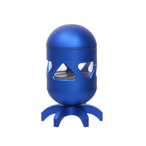 Nouveau broyeur de tabac broyeur de métal 63mm - 4 couches torpille rotatif gyroscope broyeur de fumée en alliage d'aluminium avec lumière LED - Product Image 1