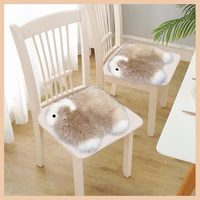 Coussin de siège de voiture en peau de mouton véritable en forme de mouton mignon couverture naturelle douce ajustement universel pour les chaises de maison modernes