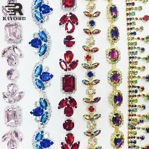 Đá cắt tỉa SEW-on kỹ thuật cho hàng may mặc trang trí lỏng Rhinestone Trims cho túi Vòng cổ bông tai bài viết khác