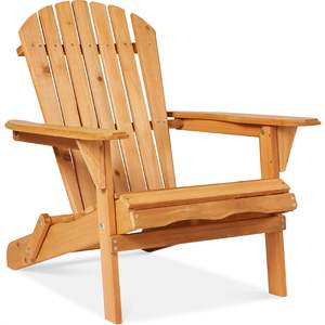 Ahşap açık Accent mobilya ateş çukuru salon sandalyeleri Yard için, bahçe, veranda, katlanır Adirondack sandalye, doğal bambu ahşap - Product Image 1