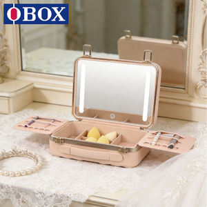 Sac de toilette de voyage OBOX pour hommes avec miroir LED, luminosité réglable pour les travailleurs de bureau masculins, voyage d'affaires - Product Image 1