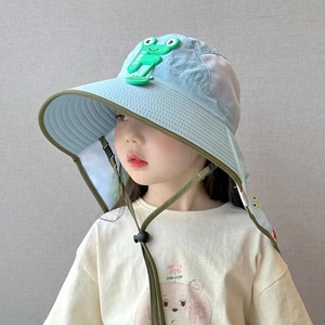 Kids' Solar-<b>Powered</b> Portable Fan Hat Touch Control Unisex Summer Sun Protection Wide-Brim <b>Mesh</b> Breathable Sun Hat B-5693 - Product Image 1