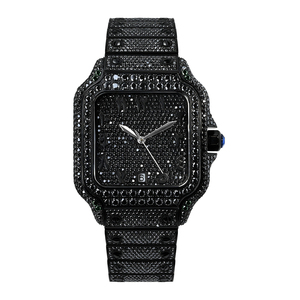 Reloj Mecánico para Hombre con Incrustaciones de Moissanita VVS1, Estilo Hip-Hop, Cuadrado, de Acero Inoxidable, Automático y de Lujo - Product Image 2