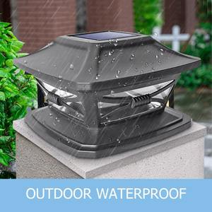 Solar Panel Pipe Pillar <b>Post</b> Square IP65 Waterproof Polycrystalline Cap Fence Lamp Outdoor Garden Street LED <b>Light</b> - Product Image 2