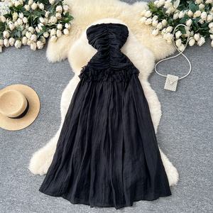 Vestidos de Noche con Cintura Plisada y Volantes, Estilo Nuevo para Mujer, Vestidos de Fiesta - Product Image 5