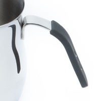Ensemble de carafes à lait écologiques en acier inoxydable AISI 304 18/10 poli miroir, 10 tasses, avec poignée ergonomique en silicone durable et base triple épaisseur