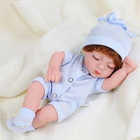 Poupée Reborn de Mode en Gros, 30-50cm, en Vinyle, Réaliste, Yeux Fermés, Cheveux Bouclés, Figurine à Habiller pour Enfants