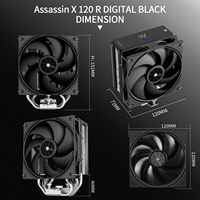 Couverture d'affichage de température Thermalright Assassin X 120R Dispenseur de chaleur CPU d'ordinateur noir