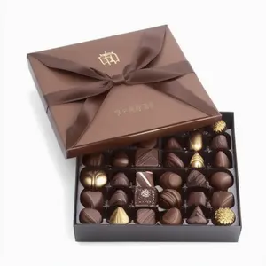 Emballage de luxe de boîte de chocolat, conception Boîtes cadeaux vides Boîtes rigides