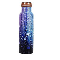 Botella de cobre puro mate, hecha en la India, a prueba de fugas