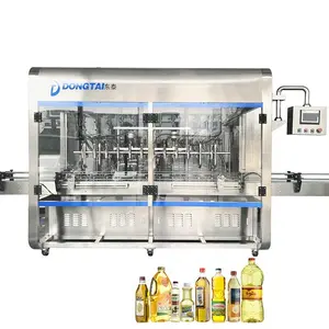 Máquina de llenado de botellas de aceite comestible, fabricante de aceite de oliva de tipo lineal automático