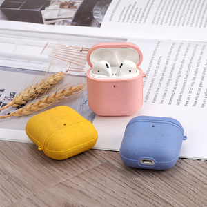 Funda Protectora para Auriculares de Paja de Trigo Biodegradable, Absorbente de Impactos, Funda Protectora de TPU Suave con Cobertura Total para <span class=keywords><strong>Airpods1</strong></span>/<span class=keywords><strong>2</strong></span> - Product Image 3