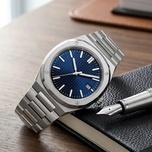 นาฬิกาควอตซ์สแตนเลสสตีล Uhr นาฬิกาออกแบบโลโก้ตามสั่งสำหรับผู้ชาย นาฬิกาหรูสำหรับผู้ชายแบรนด์ส่วนตัว - Product Image 3
