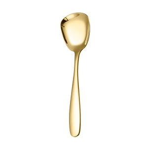 Custom Made 304 Stainless Steel Dessert <b>Spoon</b> Square Head Flat Bottom For <b>Ice</b> <b>Cream</b> And Chinese Desserts - Product Image 1