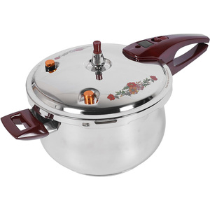 Custom Pattern LOGO Elegant Classic Design Stainless Steel Pressure Cooker Durable Metal Pressure <strong>Pot</strong> <strong>For</strong> Gas <strong>Induction</strong> Stoves - Product Image 1