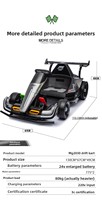 Go-Kart Eléctrico Infantil de Cuatro Ruedas con Capacidad de Derrape, Vehículo Familiar con Control Remoto y Música, de Plástico Resistente