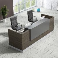 Comptoir de réception de bureau - Design simple, usage commercial, comptoir haut/bas pour l'accueil de l'entreprise